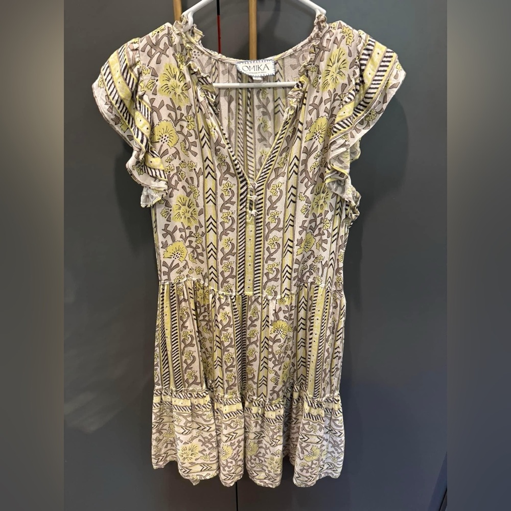 Boho Chic Patterned Mini Dress - Picture 3 of 3
